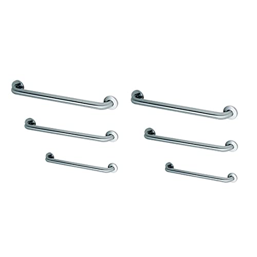 Commercial Grab Bar Bundle for Commercial and Residential Restrooms- 1.5" Diameter - 18", 36", 42" - ADA Compliance - Pack of 6 - style: 6 Piece Assortment