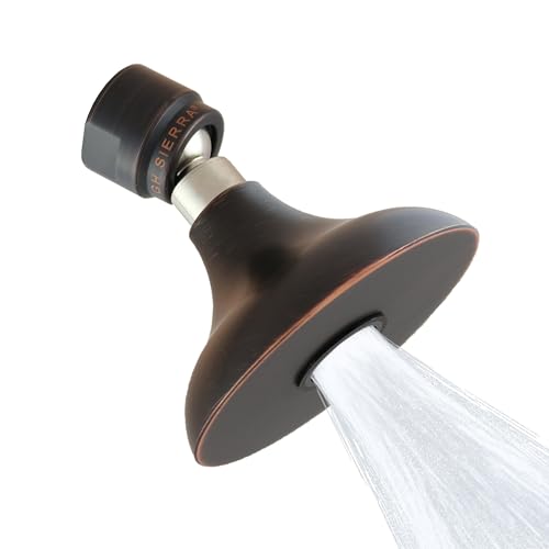 High Sierra® HALF DOME® Solid Lead-Free Metal 1.25 GPM Award Winning. Ultra Low Flow Shower Head. Patented Nozzle Never Clogs - Oil Rubbed Bronze Finish - color: Oil Rubbed Bronze, size: 1.25 GPM