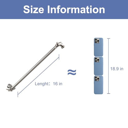 OFFO Shower Head Extension Arm, 16 in Shower Extension Arm with Locking Nut, Adjustable Shower Arm Extender, G1/2 Connector for Fixed Shower Head & Handheld Showerhead, Brushed Nickel - color: Brushed Nickel, style: 16 in