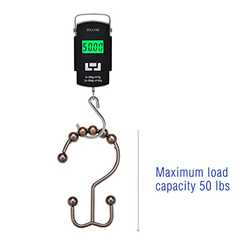 2lbDepot Shower Curtain Rings Hooks - Bronze Finish - Premium 18/8 Stainless Steel - Oil Rubbed Double Hooks with Easy Glide Rollers Rust Resistant - Six Finishes Available - Set of 12 for Shower Rod - color: Oil Rubbed Bronze