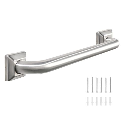 Bathroom Grab Bars Stainless Steel Handrail ADA Compliant 500lbs bathtubs and Showers Toilet Handle Safety for Handicap, Elderly, Disabled, Injury (12 inches) - size: 12 inches