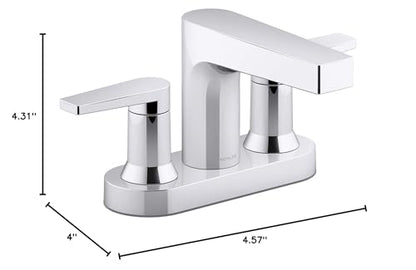 Kohler 97031-4-CP Taut® Centerset Bathroom Sink Faucet, 1.2 gpm, Polished Chrome - color: Polished Chrome