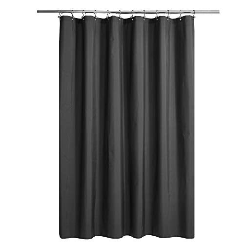 N&Y HOME Ultimate Waterproof Fabric Shower Curtain or Liner Dark Gray 72x72 | TPU Lining Waterproof, Machine Washable, Use for Bath Tub/Stall, Home and Hotel - color: Graphite Gray, size: 72"W x 72"L (Pack of 1)
