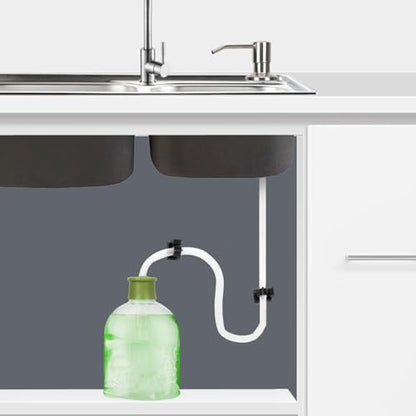 Soap Dispenser for Kitchen Sink (Chrome),Built in Design Sink Soap Dispenser, Refill from The Top, Stainless Steel Kitchen Soap Pump with 48.8 InchTube Kit - color: Chrome, style: Modern