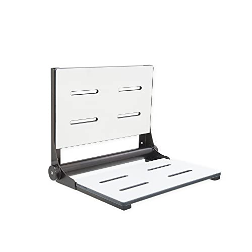 Folding Shower Seat - Wall Mount Bench for Inside Shower / ADA Bathroom Assist / 304 Stainless Steel / Phenolic Resin / Oil Rubbed Bronze / 18" x 16" - color: Oil Rubbed Bronze, size: 18 x 16