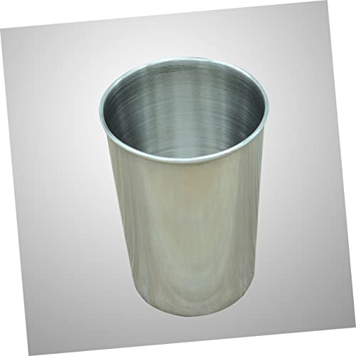 2pcs Stainless Steel Bathroom Cup Multi Use Tumblers for Toothbrushes Beverages and More Easy to Clean Silver Drinkware for Home and Travel - size: 6X6cm