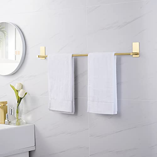 KES Bathroom Towel Bar 30 Inches Adhesive Hand Towel Holder Stick on Wall SUS 304 Stainless Steel Brushed Gold, A7000S75B-BZ - color: Brushed Gold, size: 29.5-Inch