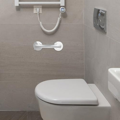 Healeved Suction Grab Bar 7.7 Inch Suction Cup Handle for Bathroom Safety Support Elderly Shower Grab Bar Portable Handle for Bathtubs and Showers