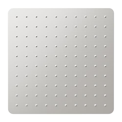 VBFF-Shower Head,rain shower head, 10 inch- Square Shower Head, 1.8 GPM Flow Rate, rainfall showerhead,VBFF08 (Brushed Nickel) - color: Brushed Nickel, size: 10 Inch