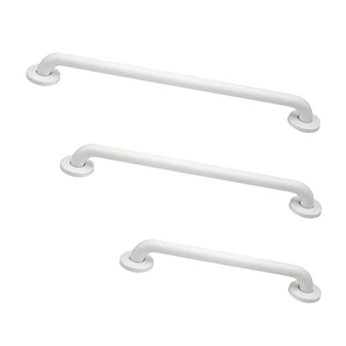 ADA Grab Bar Bundle, White, Pack of 3, 18/36/42 in | 1.5 in Diameter, Toilet Grab Bars, Commercial Restrooms, Shower Use, Bundle of Multiple Lengths - color: White