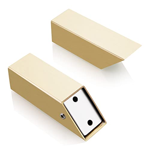 NINETREX Gold Towel Hooks, Square Wall Mounted, Brushed Gold 4 Pack | Modern SUS 304 Stainless Steel, Heavy Duty, Rustproof, Scratch Resistant, for Bathroom Kitchen Entryway - color: Gold, size: 4 Pack