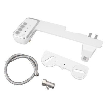 Bidet Attachment Adjustable Water Pressure Dual Nozzle Ultra Slim Toilet Seat Attachment, Non Electric Bidet with One Key Quick Disassembly for Home Bathroom Use