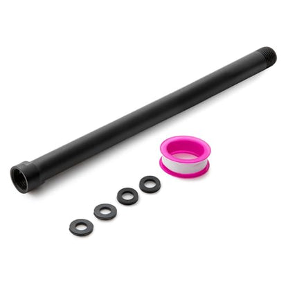 OFFO Shower Head Extension Arm, 12 in Shower Arm Extension Shower Head Extender Made of 304 Stainless Steel Shower Pipe Extension, Matte Black - color: Matte Black, style: 12 in
