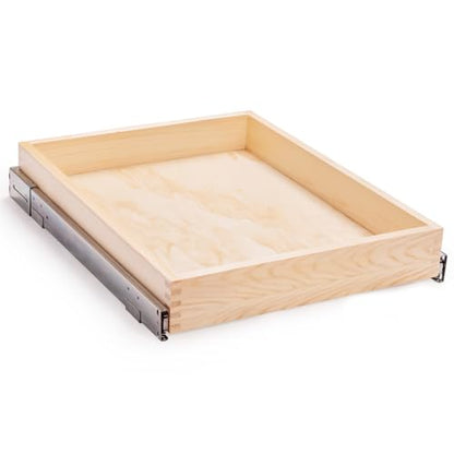 26''W x 21''D x 3''H Pull Out Cabinet Drawer Soft Close Slide Out Wood Organizer for Kitchen, Finished, Bottom and Side Assembly (Wood Drawer Part Width is 25inch) - size: 26”W x 21”D