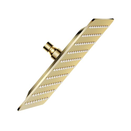 VBFF-Shower Head,rain shower head, 8 inch- Square Shower Head, 1.8 GPM Flow Rate, rainfall showerhead,VBFF07 (Brushed Gold) - color: Brushed Gold, size: 8 Inch