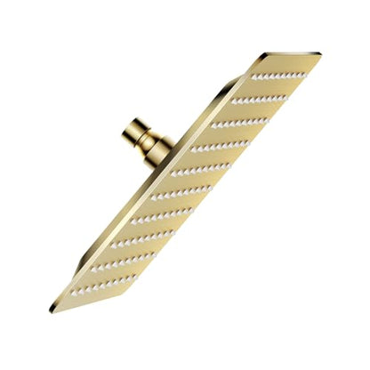 VBFF-Shower Head,rain shower head, 8 inch- Square Shower Head, 1.8 GPM Flow Rate, rainfall showerhead,VBFF07 (Brushed Gold) - color: Brushed Gold, size: 8 Inch