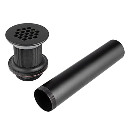 Grid Drain Strainer Assembly Without Overflow for Bathroom Sink, C.O. Plug Lavatory Drain, Matte Black - color: Matte Black, style: Without Overflow