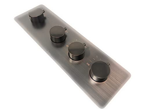 Cascada Luxury 9"x22" Rectangle Wall Mounted Thermostatic Shower System With Automated LED Color Change by Water Flow- Stainless Steel (9"x22", Oil Rubbed Bronze) - color: Oil Rubbed Bronze