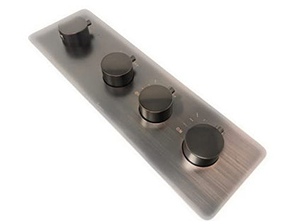 Cascada Luxury 9"x22" Rectangle Wall Mounted Thermostatic Shower System With Automated LED Color Change by Water Flow- Stainless Steel (9"x22", Oil Rubbed Bronze) - color: Oil Rubbed Bronze