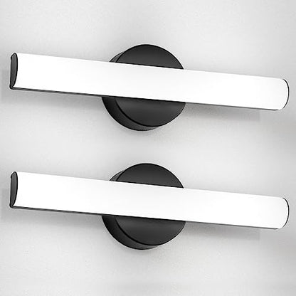 Modern Dimmable LED Vanity Light Bar Lighting, Bathroom Light Fixtures | 15.9 Inch LED Bathroom Light Over Mirror, 15W 1300LM Daylight White 5000K Wall Sconces Lighting, Black Bath Lamp, 2-Pack - size: 2 Count (Pack of 1)