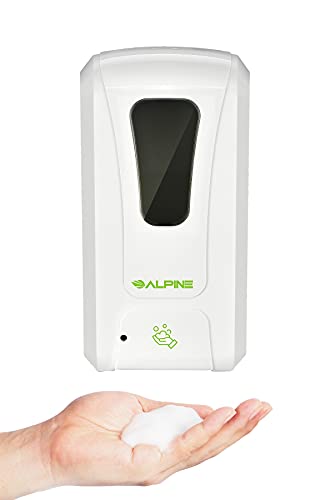 Alpine Automatic Hand Sanitizer Dispenser - Touchless Soap Dispenser for Restaurant, Hospital, School, Hotel, Kitchen and Bathroom -1200mL Foam White - style: Foam