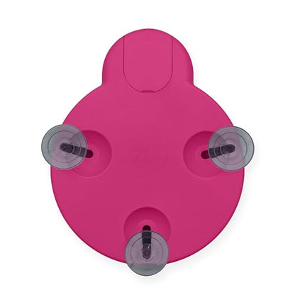 Compact Mirror with Light & Magnification, Retractable Suction Cups by Zadro - color: Pink