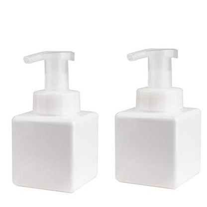 Foaming Soap Dispenser, 9oz Plastic Refillable Pump Bottle, 2 Pack, White | Hand Dispenser for Liquid Soap, Shampoo & Body Wash – Saves Soap with Rich Foam, Reusable, Easy to Refill, BPA-Free - color: White, size: 9 oz (2 Pack)