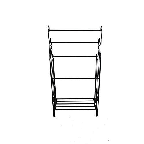 Kings Brand Furniture Pewter Metal Towel Racks for Bathroom with Shelf - 3 Long, Sturdy, Versatile & Modern Towel Rack with Storage Shelf Perfect for Laundry Room, Kitchen Area & Bathroom Towel Rack