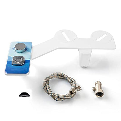 Non-Electric Mechanical Bidet for Toilet with Self Cleaning Dual Nozzle(Frontal & Rear Wash) Adjustable Water Pressure, Fresh Water Bidet Toilet Seat Attachment
