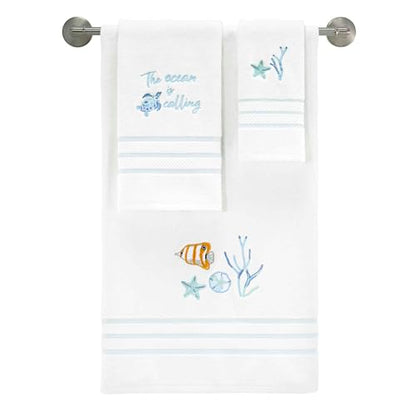Avanti Linens - Fingertip Towel, Soft & Absorbent Bathroom Essentials, Sealife Home Decor (Ocean Friends Collection) - size: Fingertip Towel