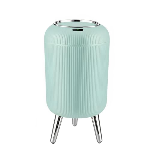 Procade Blue Bathroom Trash Can with Lid,Small Automatic Touchless Trashcan | 3 Gal Motion Sensor Trash can with Legs,Mini Auto Garbage Can,Smart Plastic Waste Basket for Bedroom,Kitchen,Dorm,rv,Office - color: Blue