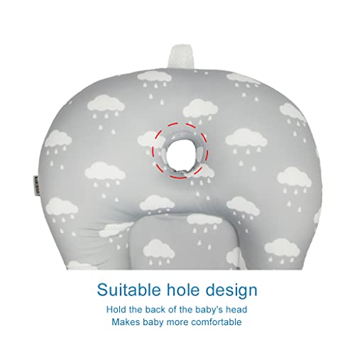 KAKIBLIN Baby Bath Mat, Baby Bath Pad, Soft Anti-Slip Babies Baths Insert | Baby Bathing Cushion for 0-6 Month Infant Baby, (Cloud) - color: Cloud