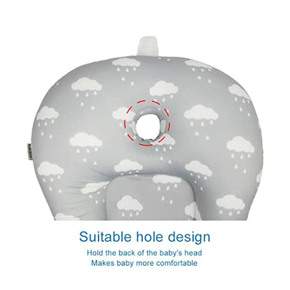 KAKIBLIN Baby Bath Mat, Baby Bath Pad, Soft Anti-Slip Babies Baths Insert | Baby Bathing Cushion for 0-6 Month Infant Baby, (Cloud) - color: Cloud