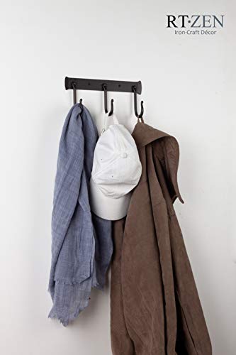 Classic Farmhouse Wall Mount Multi-Use Wrought Iron Hook Set (3 Pack) | Decorative Rustic Metal Handcrafted Bathroom, Entreyway Home Decor Hooks Suitable for Coats, Towels, Robe or Hat Hanging - style: J-Hook Rack of 3