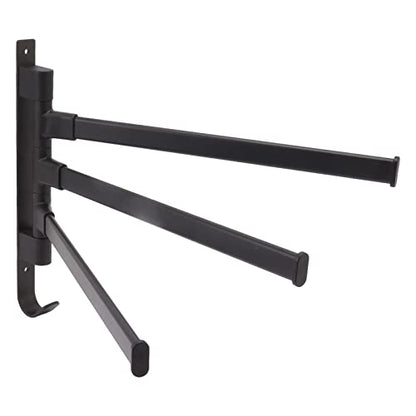 Heavy Aluminum Swivel Towel Bar, Matte Finish Wall Mounted Rack with Hooks Organize Towels and Clothes Save Space with Multi Arms Rustproof Suitable for Bathroom Bedroom Kitchen - color: 3 Arms
