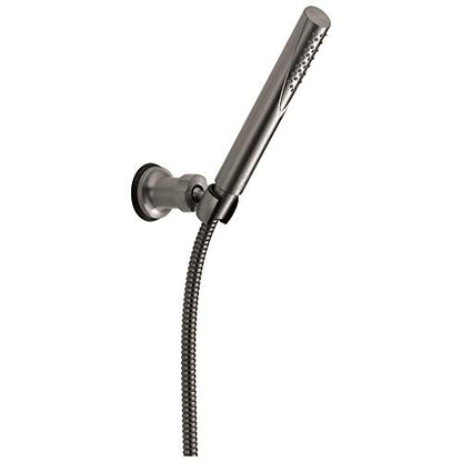 Delta Faucet Trinsic Single Spray Wall-Mount Hand Shower, Hand Held Shower with Hose, Black Handheld Shower Head, Hand Shower, Handheld Shower, Black Stainless 55085-KS - color: Black Stainless