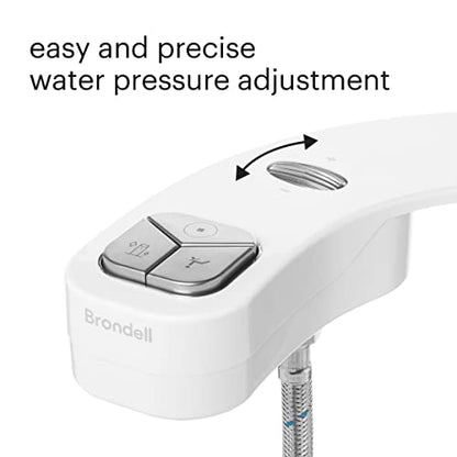 Brondell FSP-150 FreshSpa Thinline Precision Essential Bidet Attachment for Toilet Seats with Adjustable Water Pressure, Side Arm Control, Thin Profile, White (Single Nozzle) - style: Single Nozzle