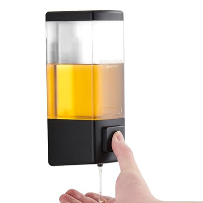 Pollock Shampoo and Conditioner Dispenser 1 Chamber * 500ML | Shower Soap Dispenser Wall Mounted, Body Wash Dispenser No Drill, Refillable Shower Dispenser for Bathroom - color: Blk-zt-53-b1
