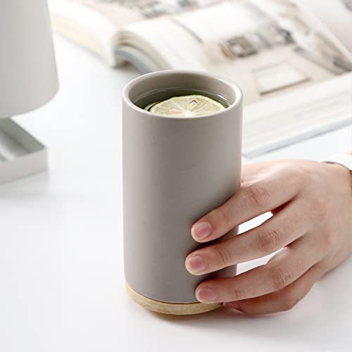 400ml Ceramic Toothbrush Cup Tumbler, Bathroom Cup Toothbrush Holder for Toothbrush and Toothpaste - style: Gray, Cup