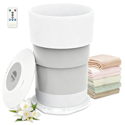 Fistone Foldable Towel Warmer for Bathroom – 23L Large Rapid Heat Towel Warmers Bucket with 3 Heat Levels, One-Touch Start, Auto Shut-Off Timer