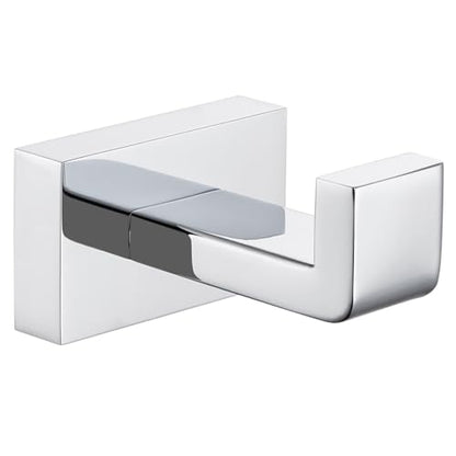Suyar Bathroom Towel Hook Chrome, Coat Robe Holder, Wall Hook | SUS304 Stainless Steel, Screw Mount - color: Chrome