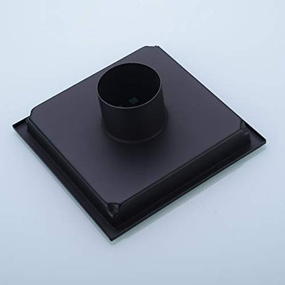 6 inch Stainless Steel Shower Floor Drain with Threaded Adapter, Removable Grid Cover, Black - color: Matte Black