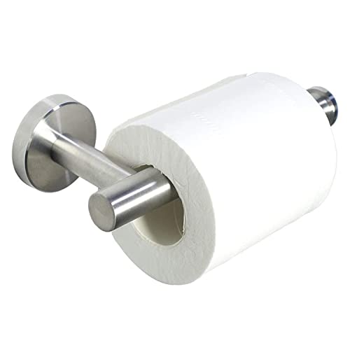 TocTen Toilet Paper Holder, Wall Mounted Tissue Roll Holder for Bathroom, Thicken 304 Stainless Steel Drilling Paper Dispenser Rack for Bathroom Kitchen (Brushed Nickel) - color: Brushed Nickel-round