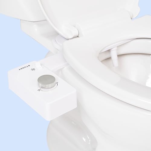 TUSHY Classic 3.0 Bidet Toilet Seat Attachment, Brushed Nickel | Non-Electric, Self Cleaning Water Sprayer, Adjustable Pressure Nozzle, Angle Control, Easy Home Installation - color: Brushed Nickel, style: Cool Water