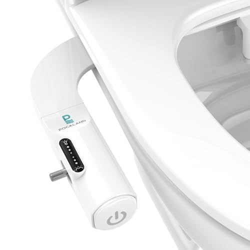 Bidet Attachment for Toilet, Non-Electric Cold Water Bidet with Pressure Controls, Dual Nozzles for Frontal & Rear Wash, Retractable Self-Cleaning White - color: White+Black+Chrome
