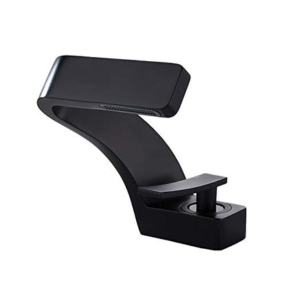 becola Bathroom Sink Waterfall Faucet,Solid Brass Single Handle Hot and Cold Water Mixer Tap, Lavatory Vanity Sink Faucet Including Two US Standard 3/8" Hoses (Matte Black) - color: Black