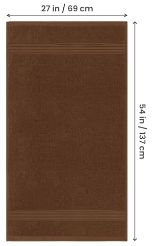 Utopia Towels Luxurious Bath Towels Set, 27x54 in, 4 Pack, Soft, Dark Brown | Soft Luxurious Ring Spun Cotton Bath Towels - Lightweight, Highly Absorbent, Quick-Drying, Ideal for Daily Use - color: Dark Brown