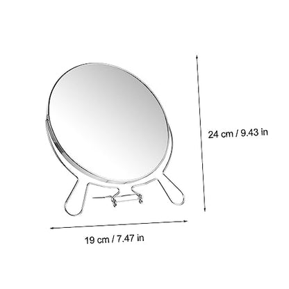 Double-Sided Rotating Makeup Mirror Stand Reflection for Shaving and Cosmetics Frame for Elegant Vanity Decor