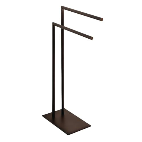 Kingston SCC8325 Pedestal 2-Tier Towel Rack, Oil Rubbed Bronze | Edenscape collection; 31-3/4" Freestanding; Solid steel construction; Corrosion-resistant finish; Easy assembly - color: Oil Rubbed Bronze