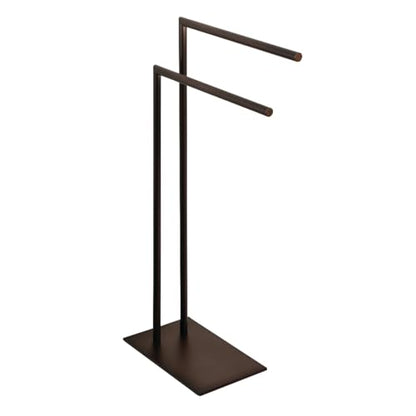 Kingston SCC8325 Pedestal 2-Tier Towel Rack, Oil Rubbed Bronze | Edenscape collection; 31-3/4" Freestanding; Solid steel construction; Corrosion-resistant finish; Easy assembly - color: Oil Rubbed Bronze